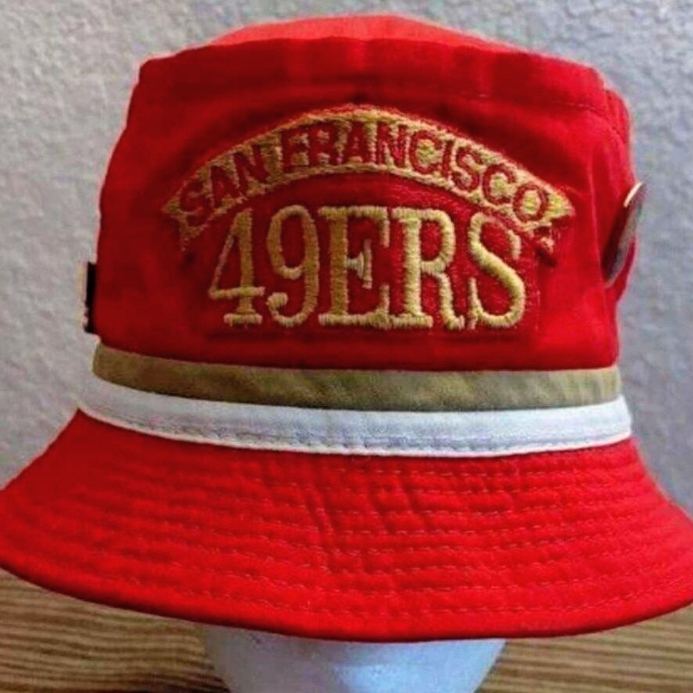 Vintage San Francisco 49ers Red Bucket Hat